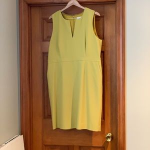 JCrew chartreuse sleeveless shift. Size 18